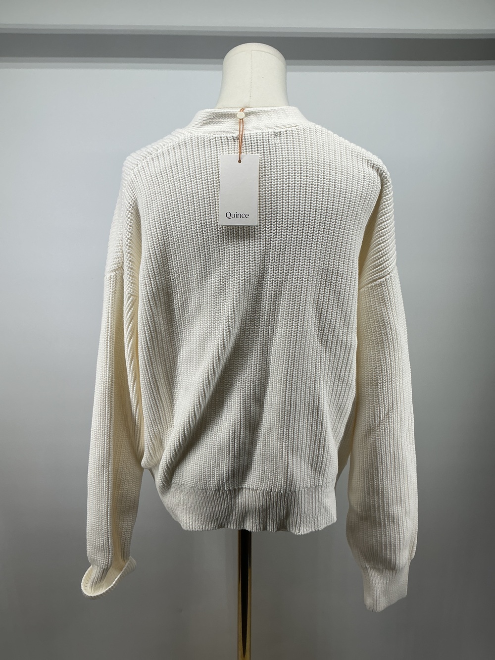 100% Organic Cotton Fisherman Boxy Cropped Cardigan - Picture 3 of 4